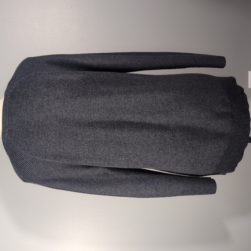 Athleta Vneck Long Gray Sweater, Sz. S. - Picture 2 of 4